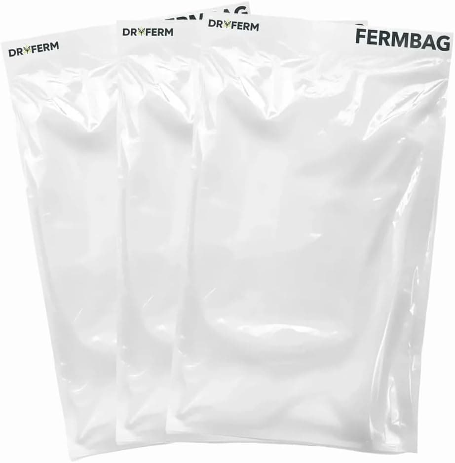 Dschinni DryFerm - revolitionärer Dry Bag Reife- & Trocknungsbeutel I Kräuter trocknen All in One Lösung, Wirkstoff Booster, minimaler Geruch, schimmelsicher & energiesparend I 3er Set (25cm x 40cm)