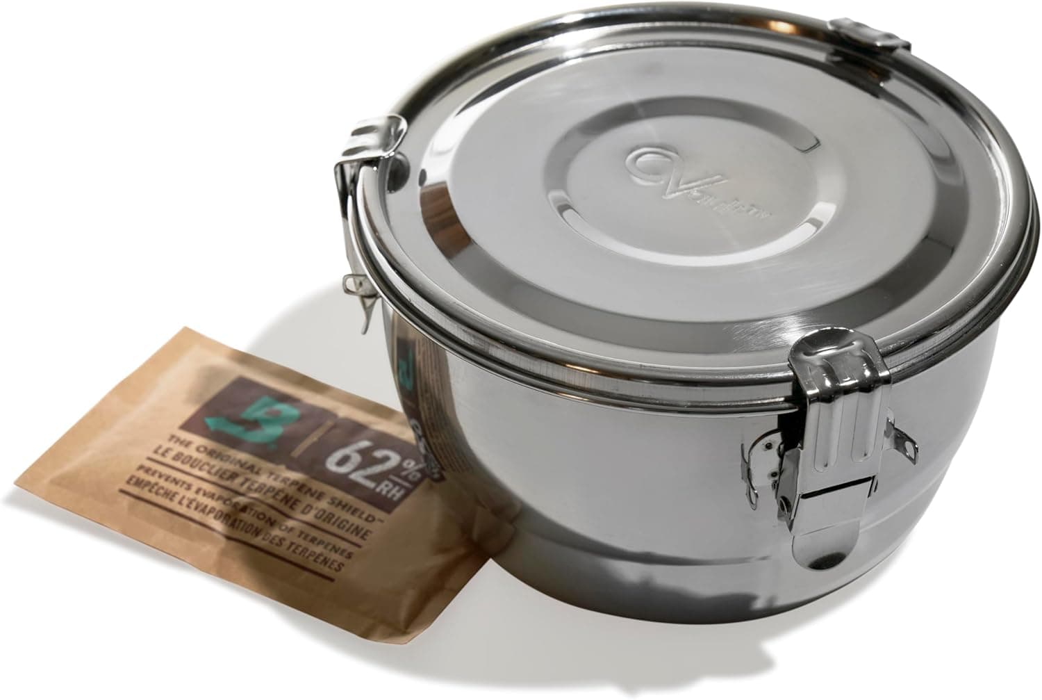 Freshtor 2 Liter CVault Aufbewahrungsbehälter luftdicht – 17,8 x 10,2 cm – inkl. 67 g Boveda Humidipak