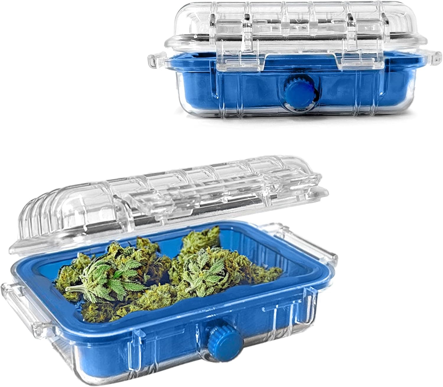 FATBOX "Raucher Box – Kräuter Aufbewahrungsbox - Geruchs-, Stoßfest, Wasser-, Luft- und Staubdicht, IP67 Schutzklasse, Geruchsdicht, Ideal für Outdoor, In 2 Größen Erhältlich (16.5cm x 12cm x 5.2cm)