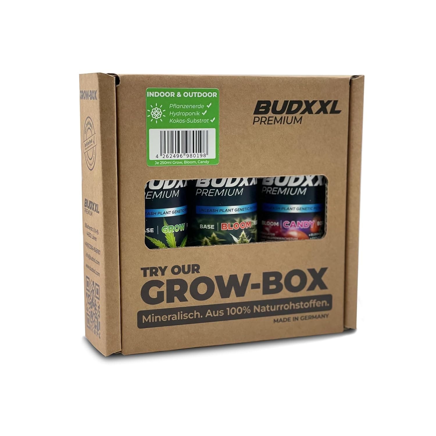 BUDXXL 3-in-1 Grow-Dünger-Set 3x250ml